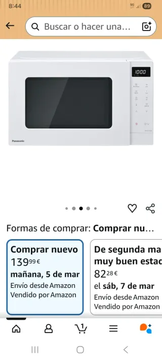 Microondas Panasonic 800W 20L
