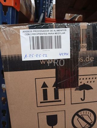 AREBOS Procesador de alimentos con 2 recipientes para mezclar