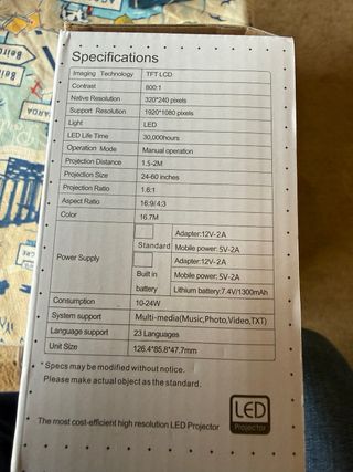 Mini Proyector Z1 Blanco