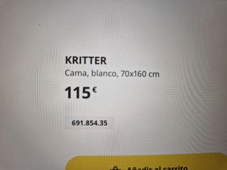 Cama infantil Ikea Kristen blanco