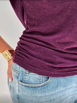 Camiseta Shein Morada Talla XXL NUEVA