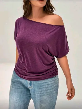 Camiseta Shein Morada Talla XXL NUEVA