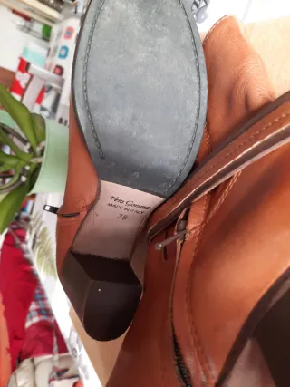 Stivaletti in pelle e cuoio marrone Tg 38