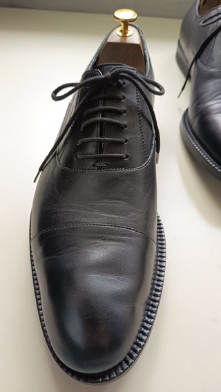 Scarpe Gucci Derby Pelle Blu Tg 42.5