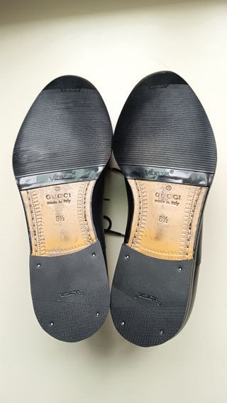 Scarpe Gucci Derby Pelle Blu Tg 42.5