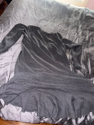 Vestido Zara Gris Midi