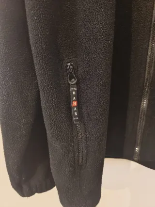 Giacca in pile nera (taglia XXL)