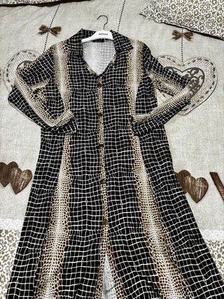 Vestido largo estampado animalprint