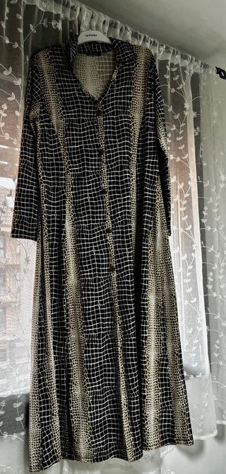 Vestido largo estampado animalprint