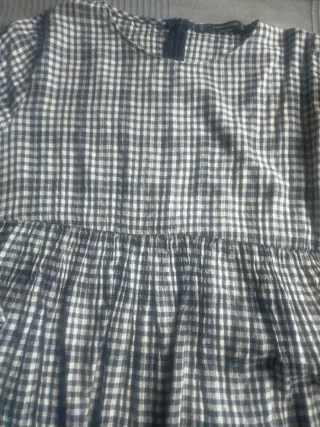 Lote Vestidos negro y Vichy cortos chica 14-16a