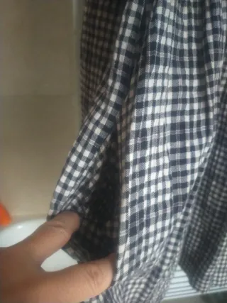 Lote Vestidos negro y Vichy cortos chica 14-16a