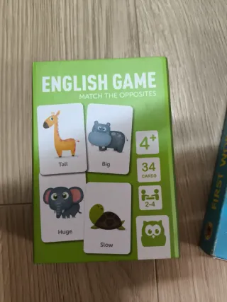 Juegos de cartas inglés: Primeras palabras y opues