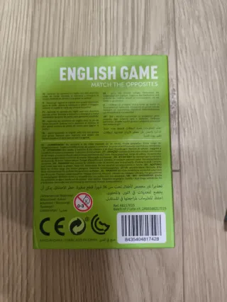 Juegos de cartas inglés: Primeras palabras y opues