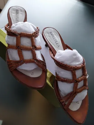 Sandalias Kollflex Piel Talla 38 beige .