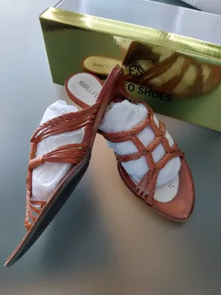 Sandalias Kollflex Piel Talla 38 beige .