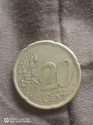 Moneda 20 céntimos España Cervantes 1999