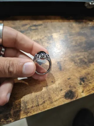 Anillo Acero Inoxidable Hombre Negro