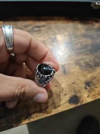 Anillo Acero Inoxidable Hombre Negro