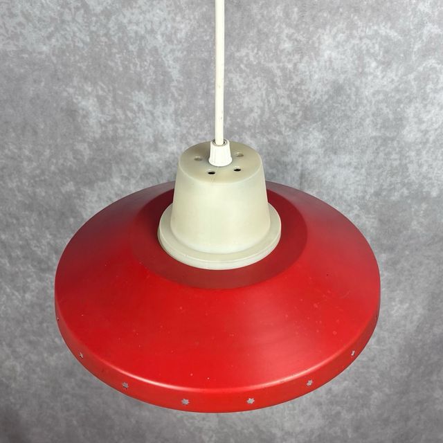 Lámpara Danesa Vintage Roja