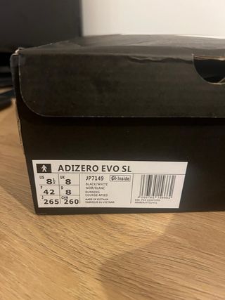 Adidas adizero evo sl negras Nuevas - talla 42