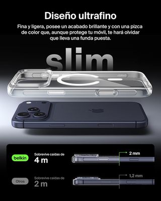 Funda Belkin SheerForce iPhone 17 Pro MAX Transpar