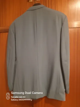 Americana hombre azul verdoso