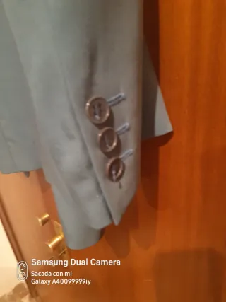 Americana hombre azul verdoso