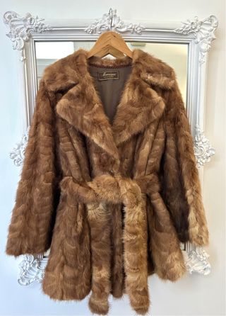 Abrigo de pelo marrón Marrigue