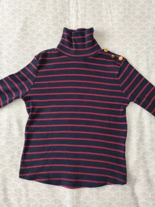 Camiseta cuello vuelto rayas