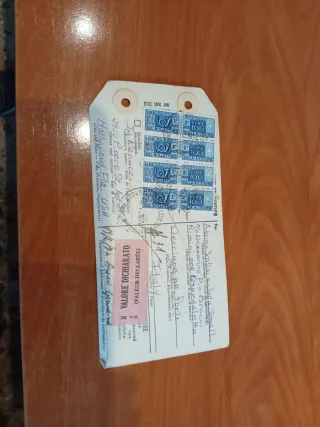 Valores Declarados Italia - Documentos