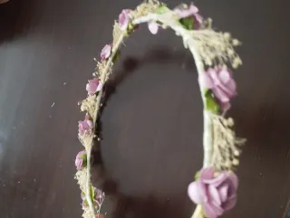 Corona de flores para comunión