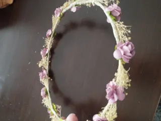 Corona de flores para comunión