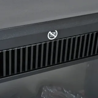 Chimenea eléctrica decorativa negra