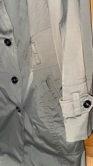 Gabardina larga mujer verde