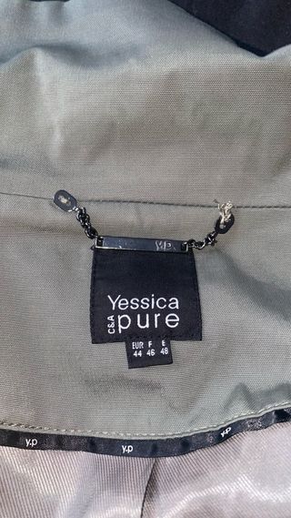 Gabardina larga mujer verde