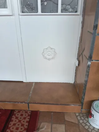 Puerta hierro y cristal 3 cierres