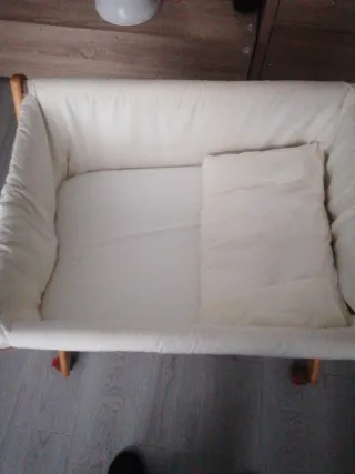 Moisés para bebé madera y tela