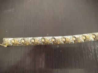 Bracciale con uccelli e fiori