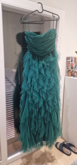 Vestido fiesta verde talla L