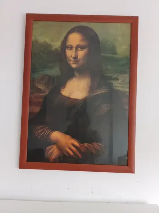 2 cuadros Mona Lisa Marco Madera y cuadro nueva Yo