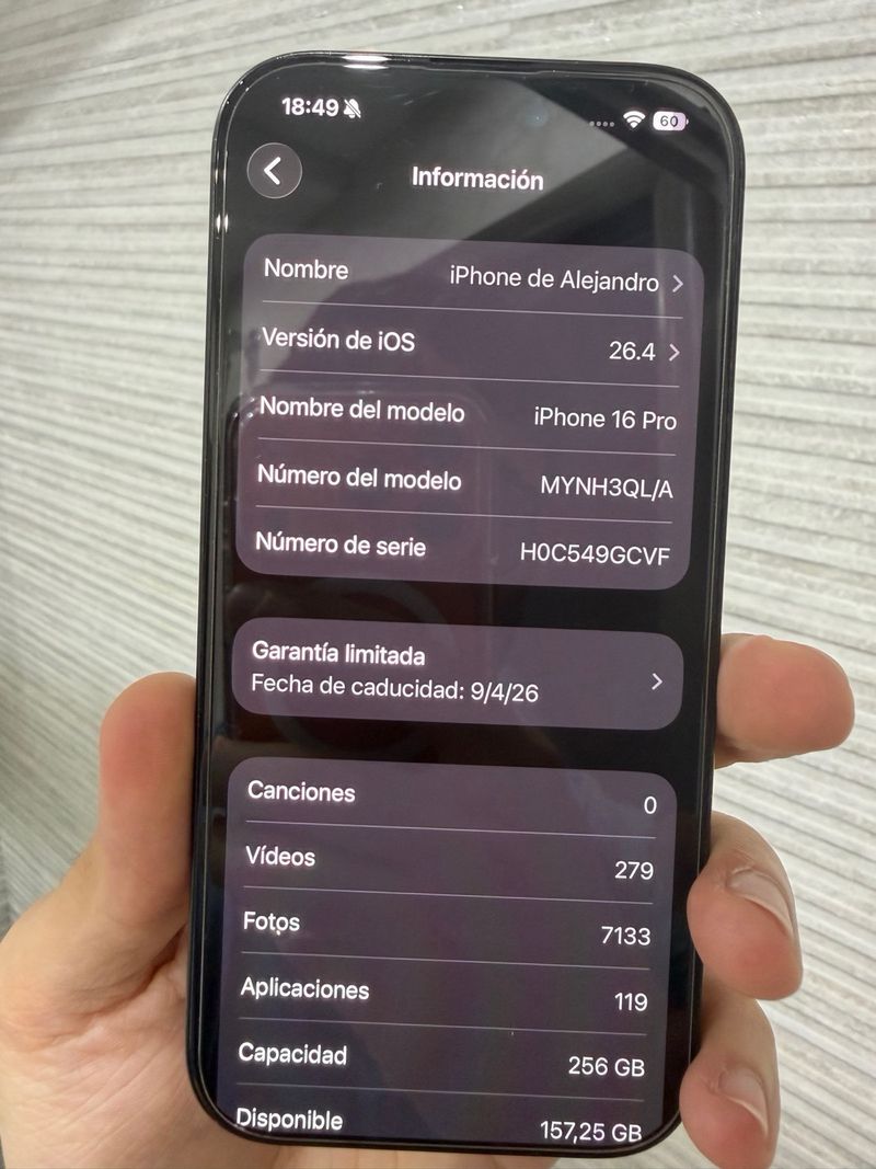 iPhone 16 Pro 256GB Negro 95% Salud afbeelding 7