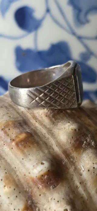Anillo sello de plata antiguo