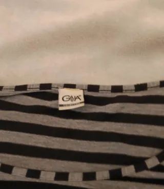 Camiseta Gaia rayas grises talla XL