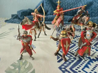 Lote Caballeros Papo/Schleich 10cm