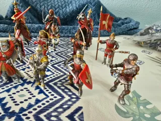 Lote Caballeros Papo/Schleich 10cm