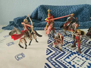 Lote Caballeros Papo/Schleich 10cm