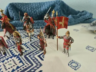 Lote Caballeros Papo/Schleich 10cm