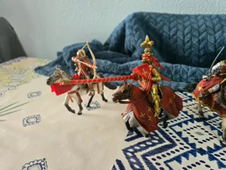 Lote Caballeros Papo/Schleich 10cm