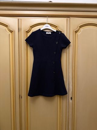 Vestito Zara Kids blu navy con bottoni laterali