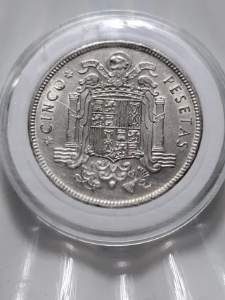 Moneda Cinco Pesetas Franco 1949 - *19 - *49